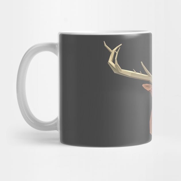 Abstract low poly elk head by Blackvz